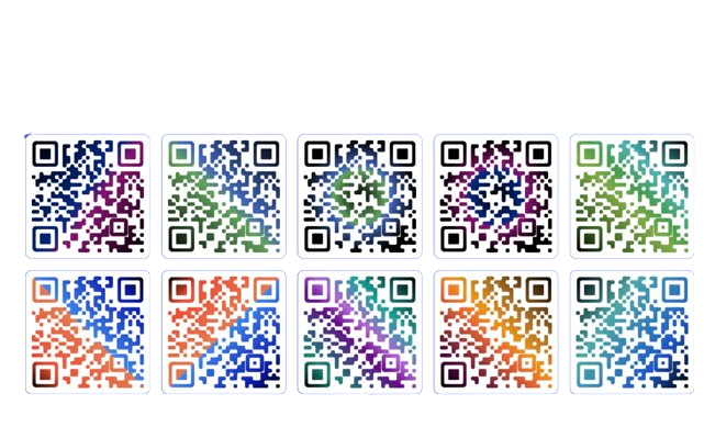 QR codes with advanced gradients