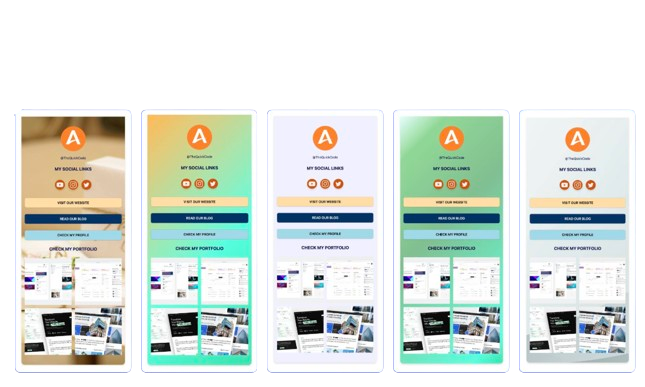 Bio link page examples